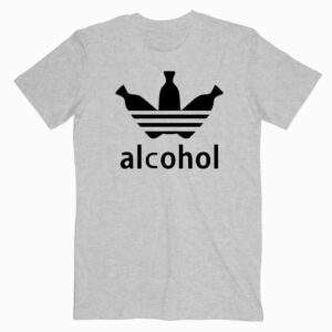 Alcohol Adidas Logo Parody T shirt Unisex