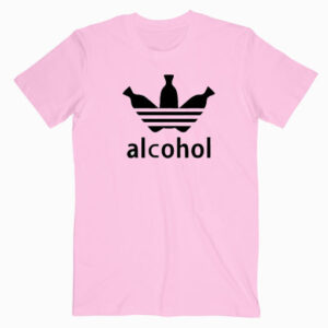 Alcohol Adidas Logo Parody T shirt Unisex