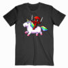 Deadpool Riding Unicorn Unisex T shirt