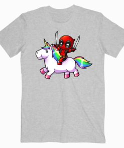 Deadpool Riding Unicorn Unisex T shirt