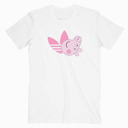 module trace Bloom Peppa Pig X Adidas Parody T shirt Unisex