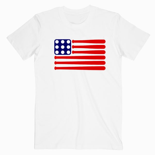 Baseball American Flag T shirt