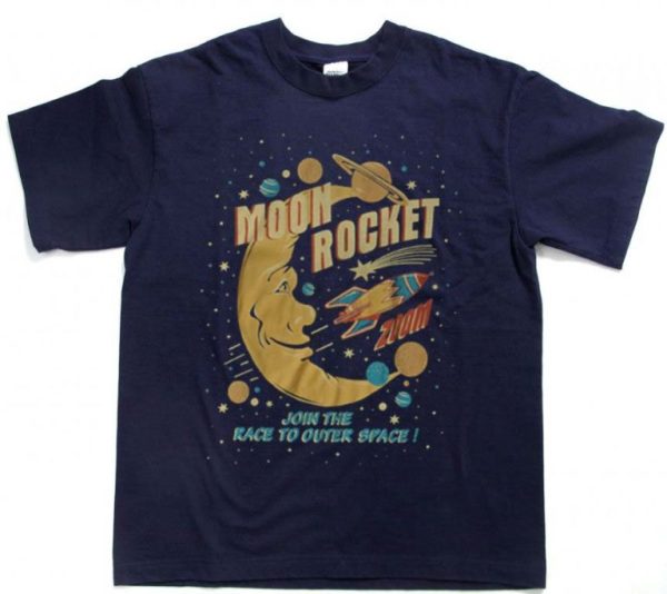 Moon Rocket Tshirt Unisex