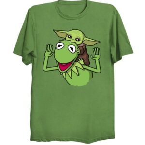 Baby Yoda Eat Kermit Frog Tshirt Unisex