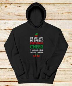 Christmas-Cheer-Elf-Black-Hoodie