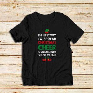 Christmas-Cheer-Elf-Black-T-Shirt