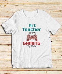 Gaming-By-Night-White-T-Shirt
