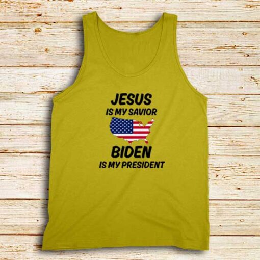 Jesus-And-Biden-Yellow-Tank-Top