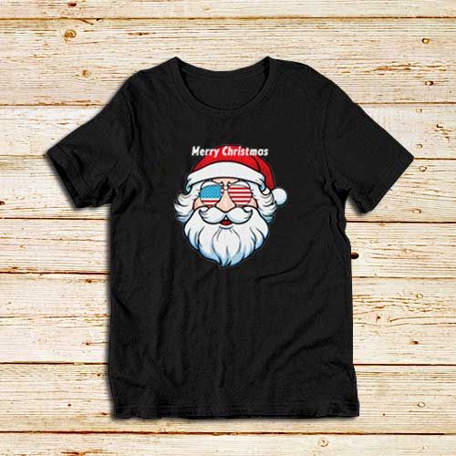 Patriotic-Santa-Claus-T-Shirt