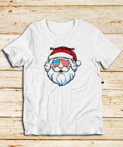 Patriotic-Santa-Claus-White-T-Shirt