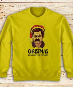Ron-Swanson-Christmas-Yellow-Sweatshirt