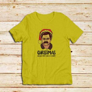 Ron-Swanson-Christmas-Yellow-T-Shirt