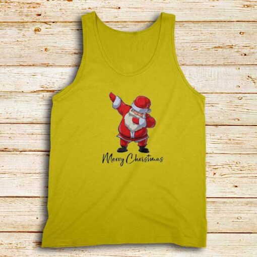 Santa-Claus-Yellow-Tank-Top