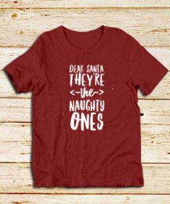 Santa,-They're-Naughty-Red-T-Shirt