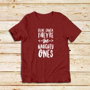 Santa,-They're-Naughty-Red-T-Shirt