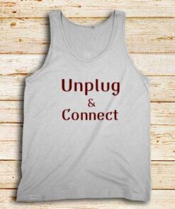 Unplug-And-Connect-White-Tank-Top