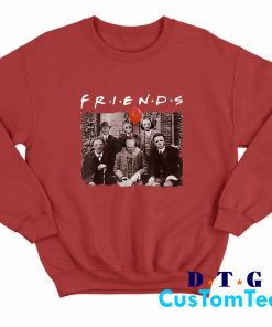 Halloween Horror Team Friends Sweatshirt Color Red