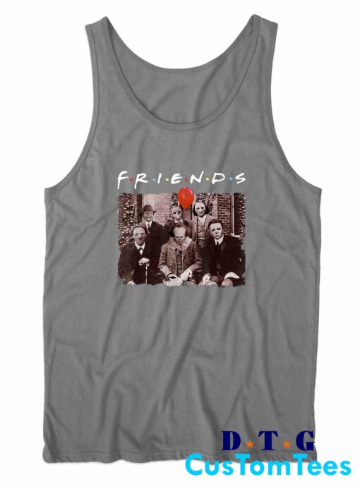 Halloween Horror Team Friends Tank Top Color Grey