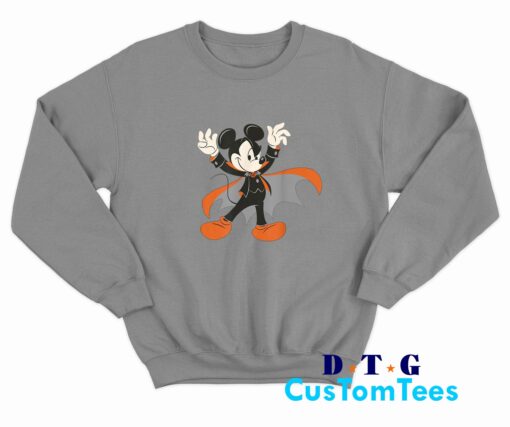 Halloween Mickey Mouse Magic Art Sweatshirt Color Grey