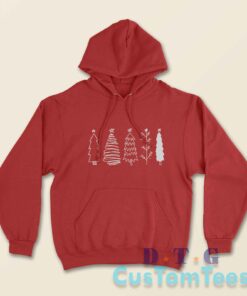 Christmas Tree Hoodie Color Red