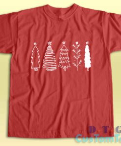 Christmas Tree T-Shirt Color Red