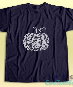 Floral Pumpkin T-Shirt Color Navy