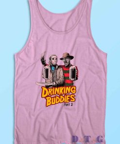 Friday The 13th Halloween Freddy And Jason Tank Top Color Pink