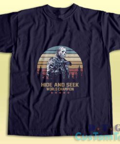 Jason Voorhees Hide And Seek T-Shirt Color Navy