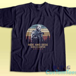 Jason Voorhees Hide And Seek T-Shirt Color Navy