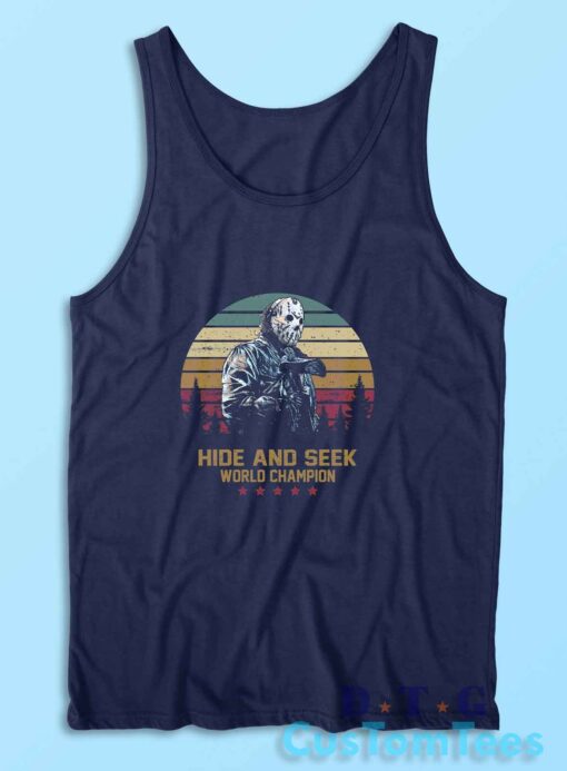 Jason Voorhees Hide And Seek Tank Top Color Navy
