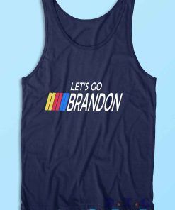 Lets Go Brandon Tank Top Color Navy