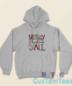 Merry Christmas Yall House Hoodie Color Grey