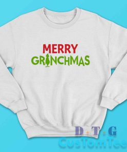 Merry Grinchmas Sweatshirt Color White