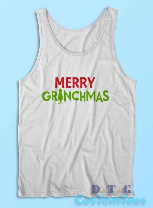 Merry Grinchmas Tank Top Color White