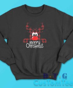 Reindeer Christmas Sweatshirt Color Black