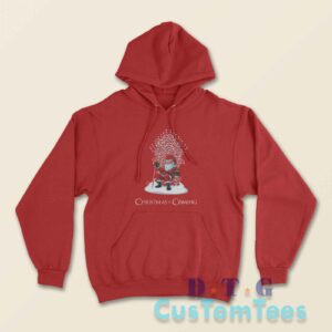 Santa Candy Christmas Is Coming Hoodie Color Red
