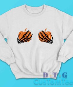 Skeleton Hands Sweatshirt Color White