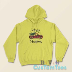 Christmas Truck Hoodie Color Yellow