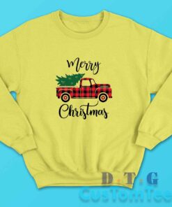 Christmas Truck Sweatshirt Color Yellow