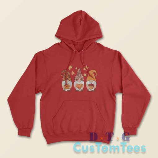Gnomies Leopard Hoodie Color Red