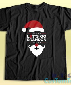 Lets Go Brandon Christmas T-Shirt Color Black