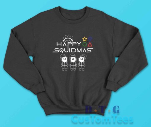 Merry Squidmas Sweatshirt Color Black