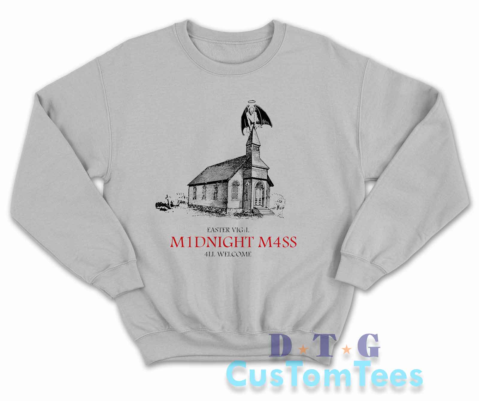 Midnight Mass Vampire Angel Demon Devil Sweatshirt Color Grey