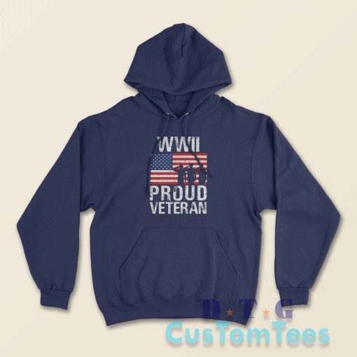 Proud World War II Veteran Hoodie Color Navy