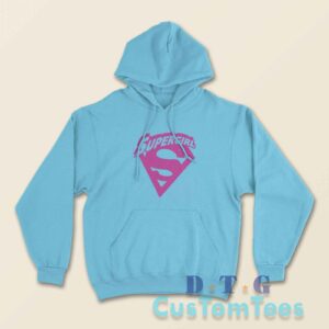 Supergirl CW Hoodie Color Light Blue