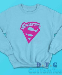 Supergirl CW Sweatshirt Color Light Blue