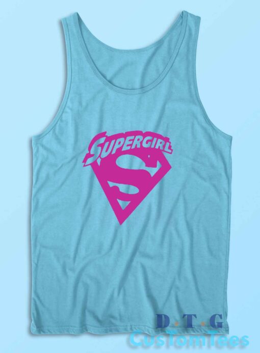 Supergirl CW Tank Top Color Light Blue