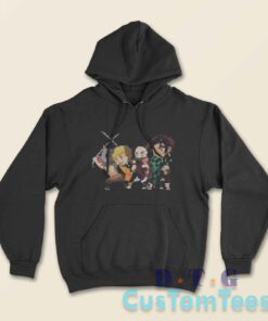 Tanjiro Band Chibi Demon Slayer Hoodie Color Black