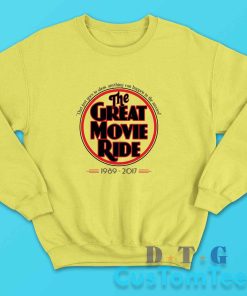The Great Movie Ride 1989-2017 Sweatshirt Color Yellow