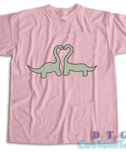 Dinosaurs In Love T-Shirt Color Pink